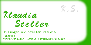 klaudia steller business card